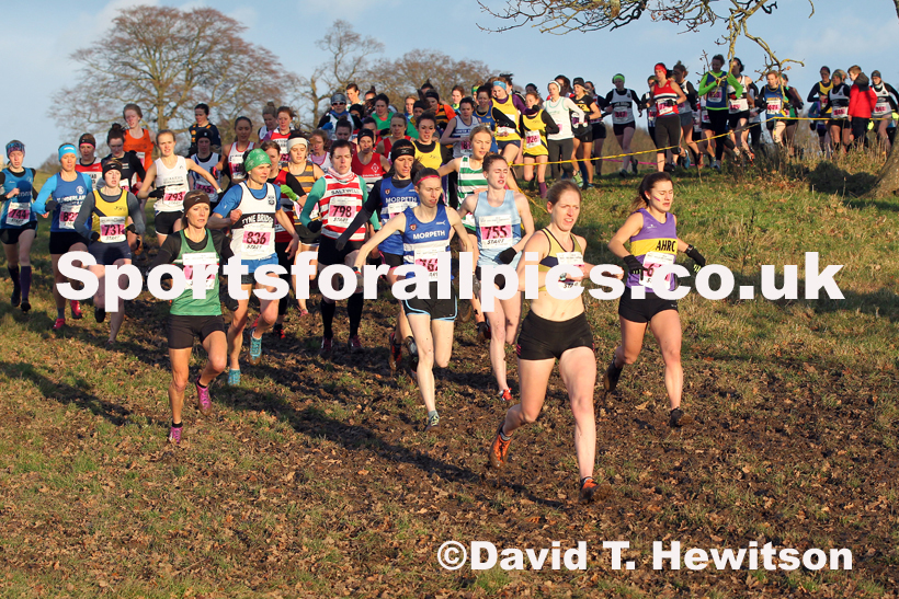 Senior womens cross country, 2019 North Eastern Cross Country Champs., Alnwick, Northumberland.  Photo: David T. Hewitson/Sports for All Pics